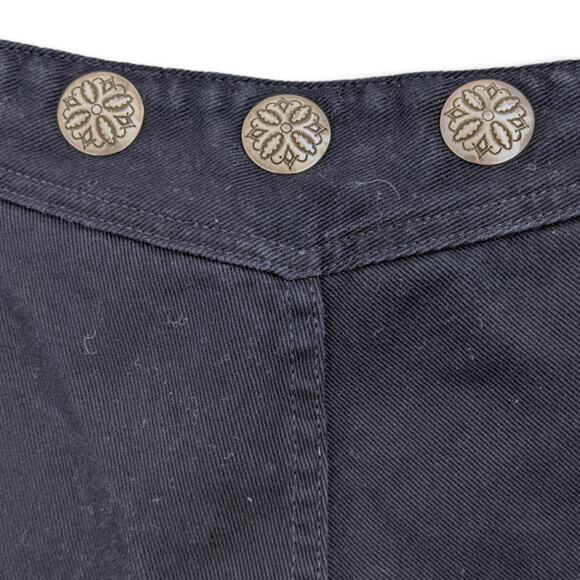 Rocky Mountain Jeans 31x32 Concho Button Southwest Denim Black 90's Rockies - Picture 3 of 11